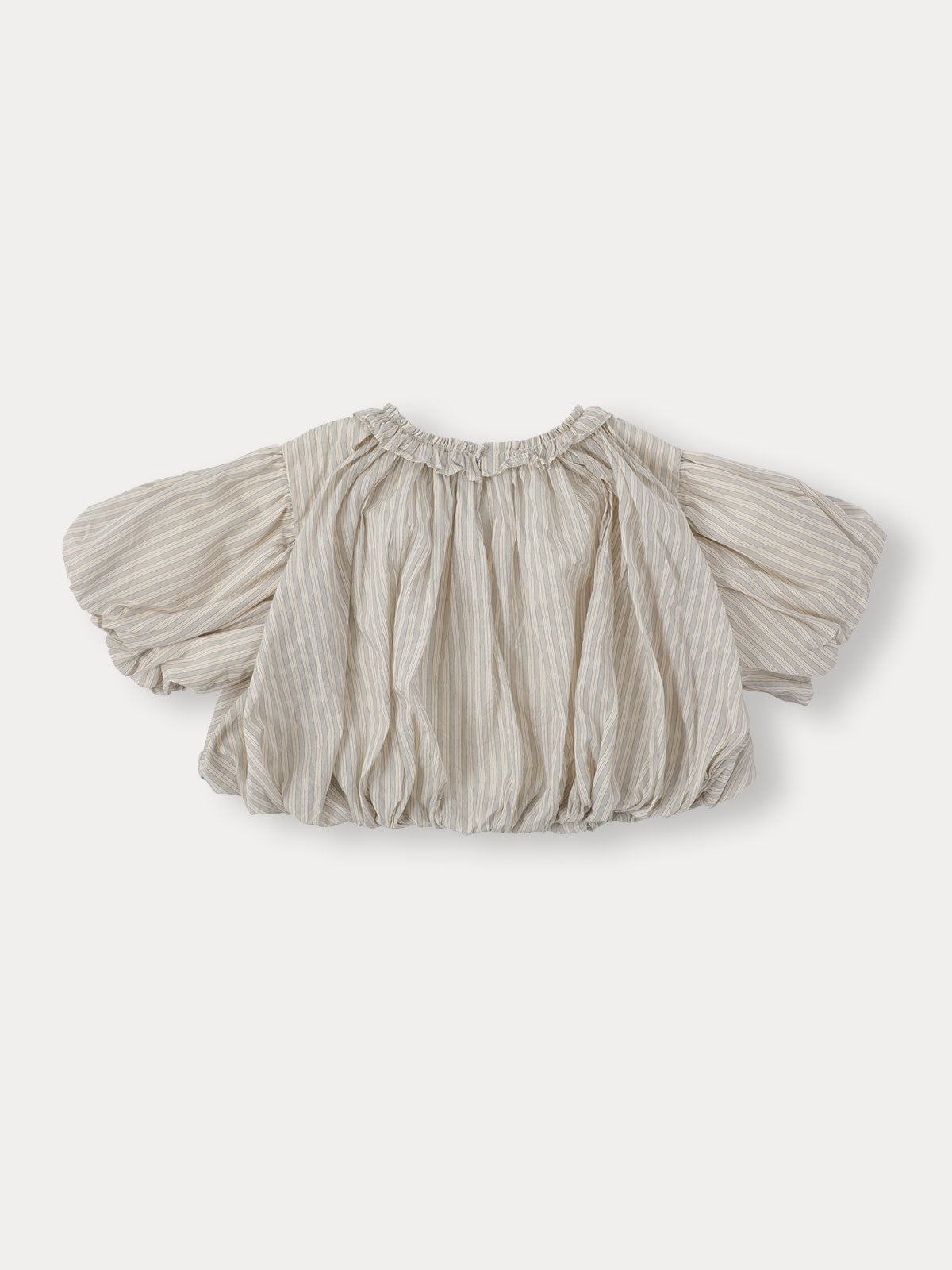 Ian Stripe Balloon Blouse - Grayish Mint
