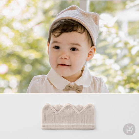 Jini crown knit baby hairband