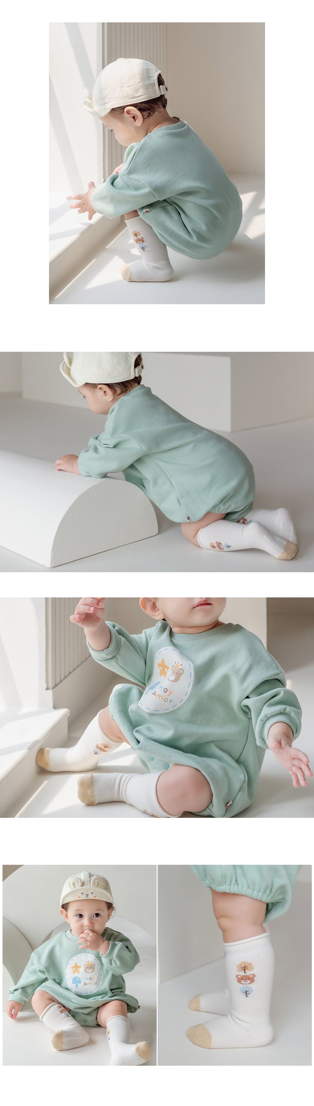 Lesser rolling baby knee socks