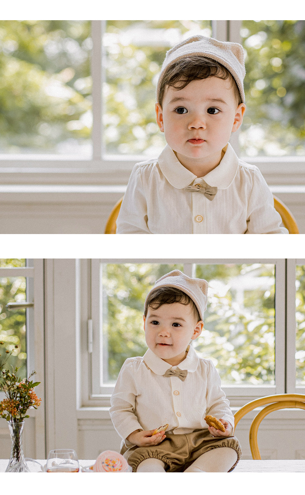 Jini crown knit baby hairband