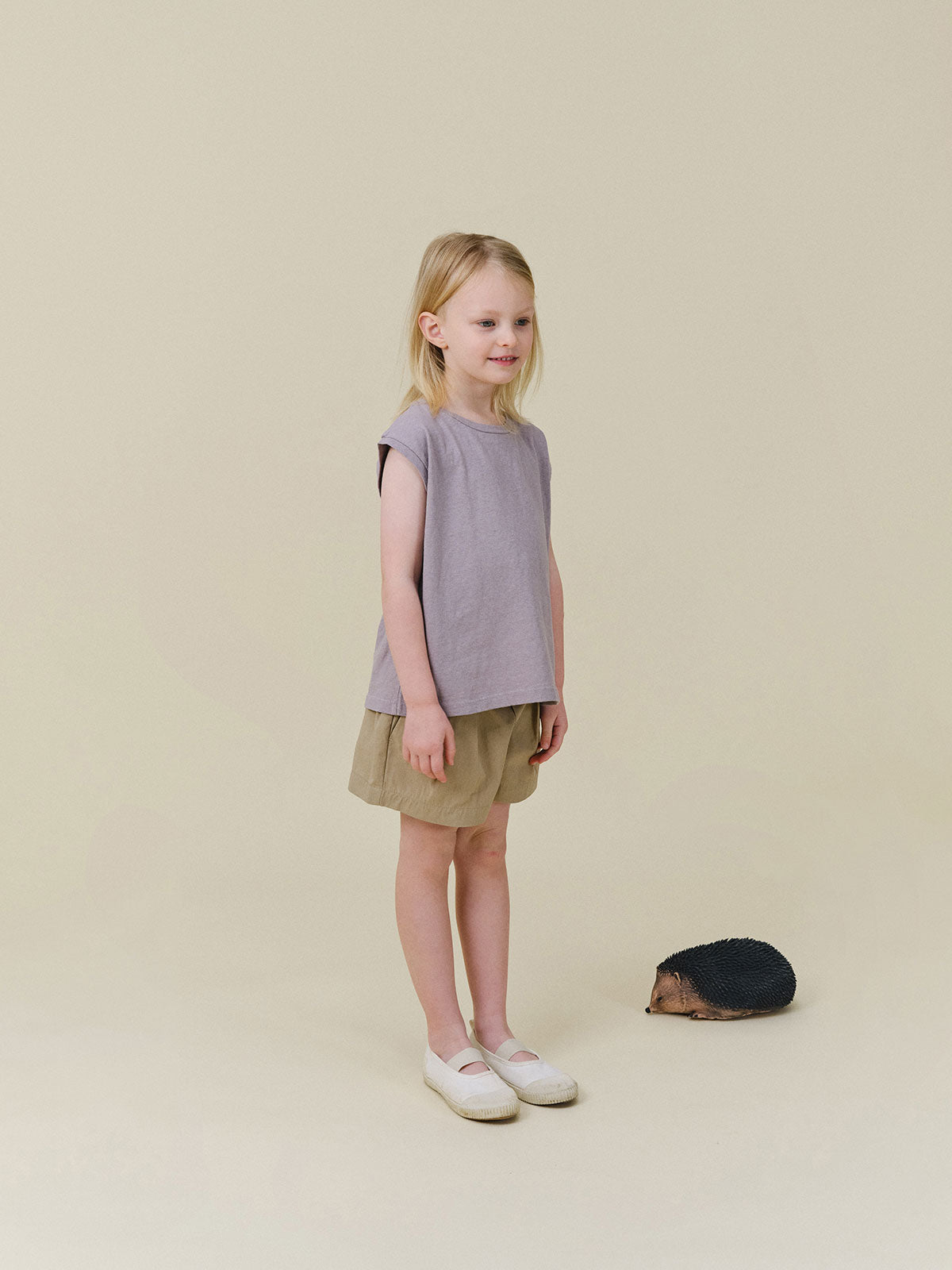 BENebene Pleated Shorts - Beige