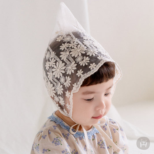 Benjamin lace baby bonnet