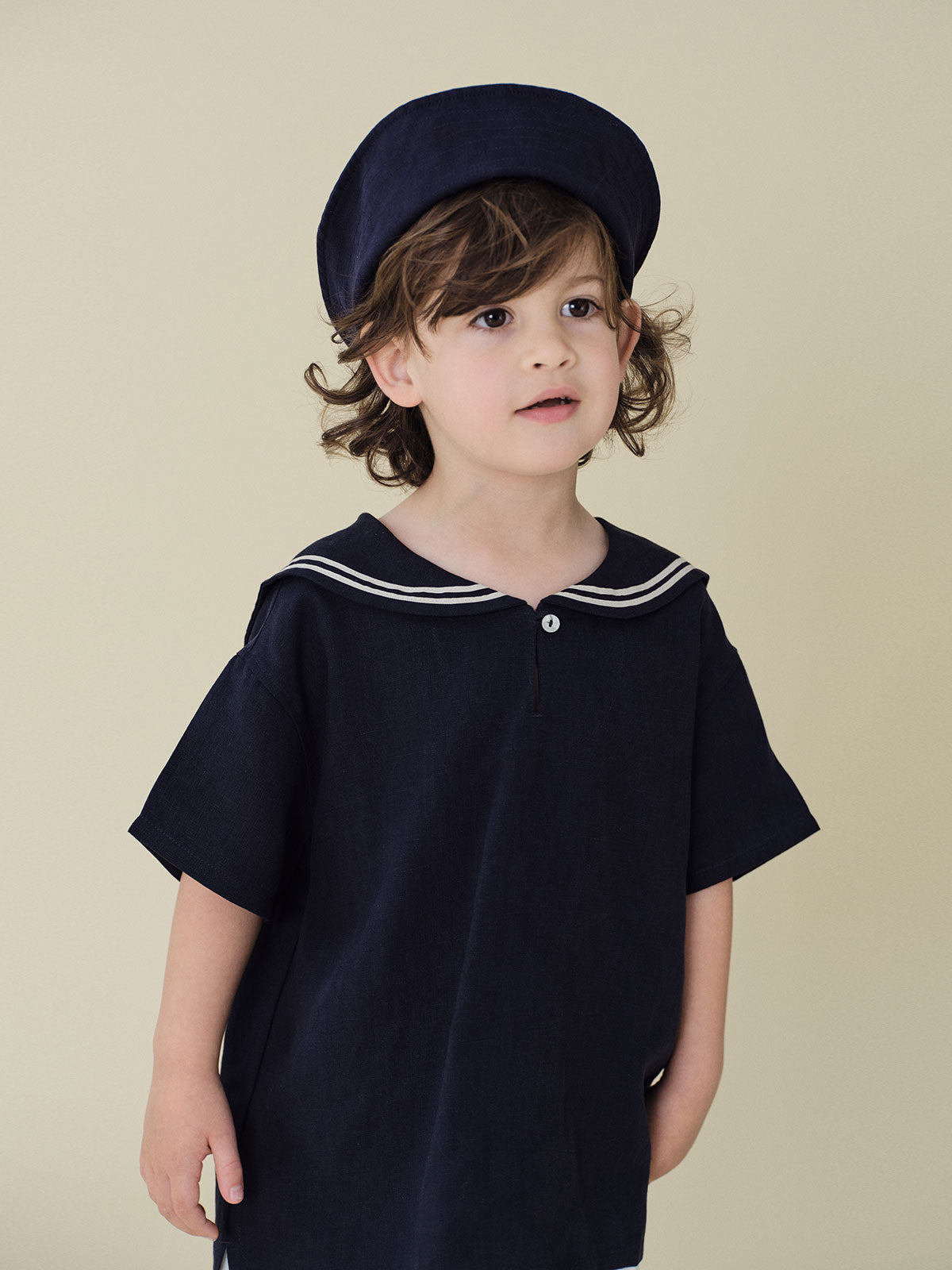 Marine Linen Shirt - Navy
