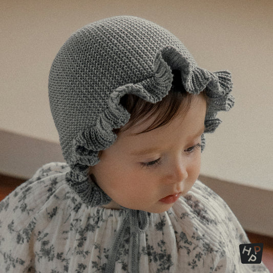 Rosen frill knit bonnet