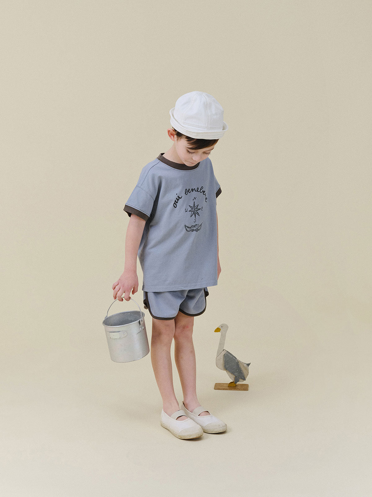 Marine T-shirt Grayish Blue