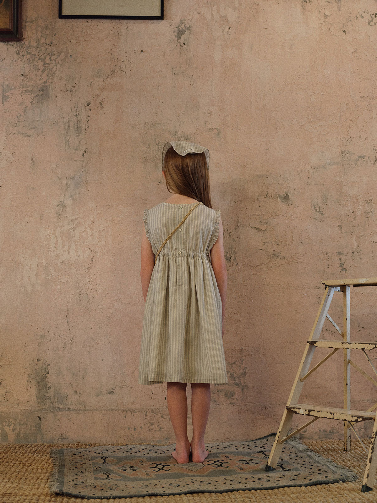 Ian Stripe Dress - Grayish Mint