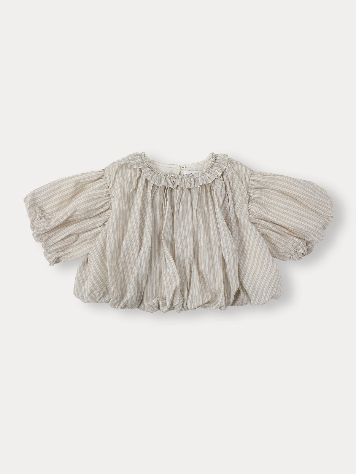 Ian Stripe Balloon Blouse - Grayish Mint