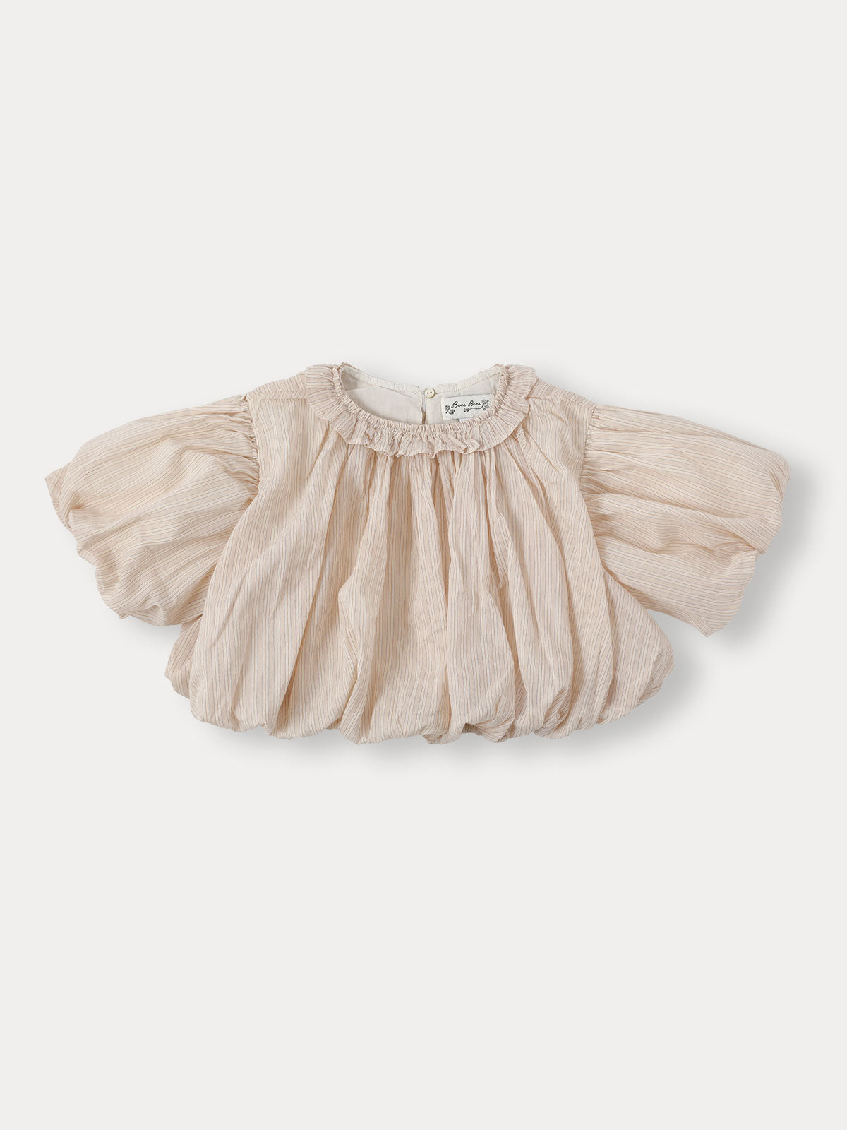 Ian Stripe Balloon Blouse - Pale Pink