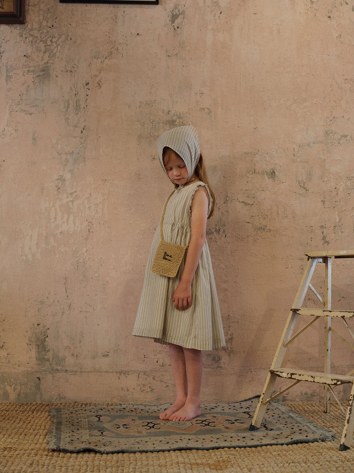 Ian Stripe Dress - Grayish Mint