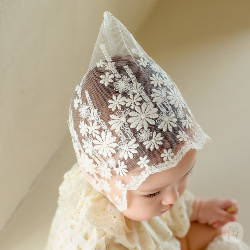 Benjamin lace baby bonnet