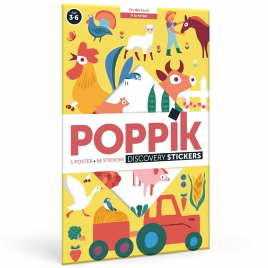 Poppik - Stickers poster - AT THE FARM