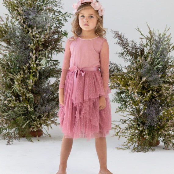 Sally L/S Spot Tutu Dress