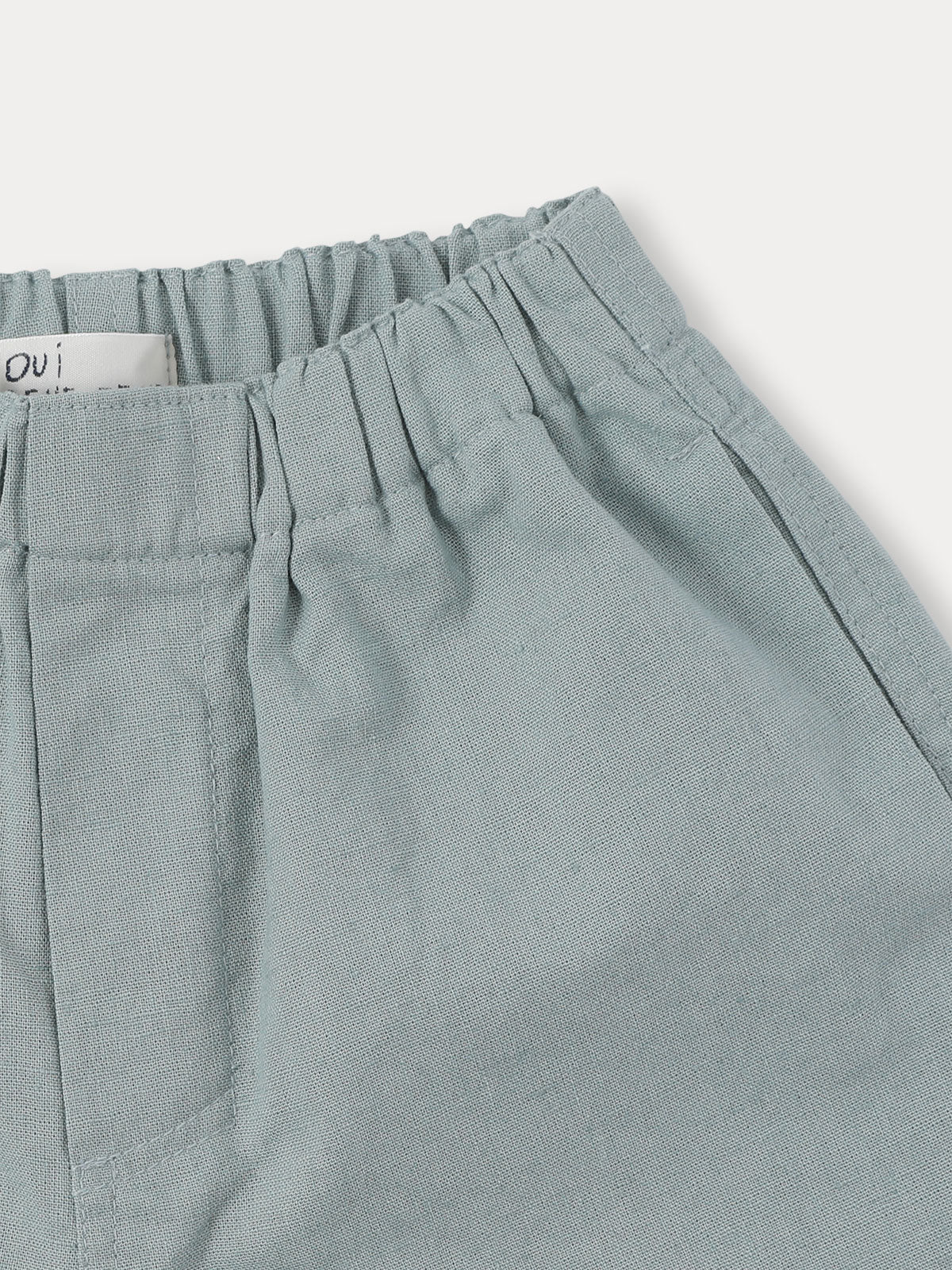 Cotton Linen Half PT - Blue