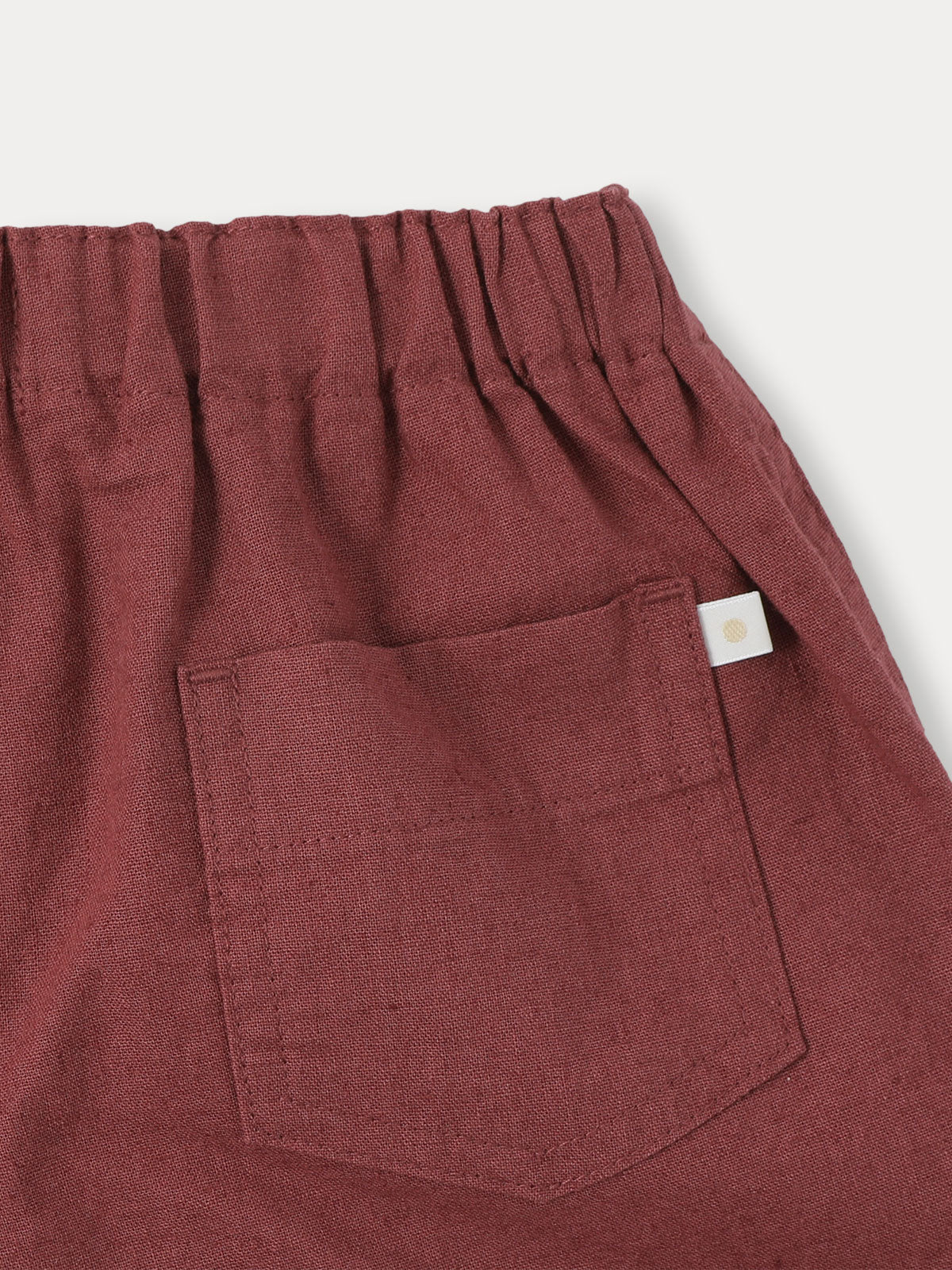 Cotton Linen Half PT - Brick
