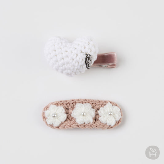 Ruche baby barrettes set