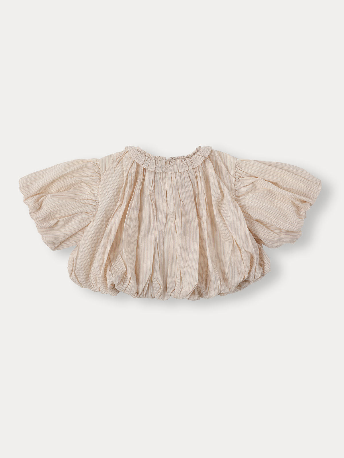 Ian Stripe Balloon Blouse - Pale Pink