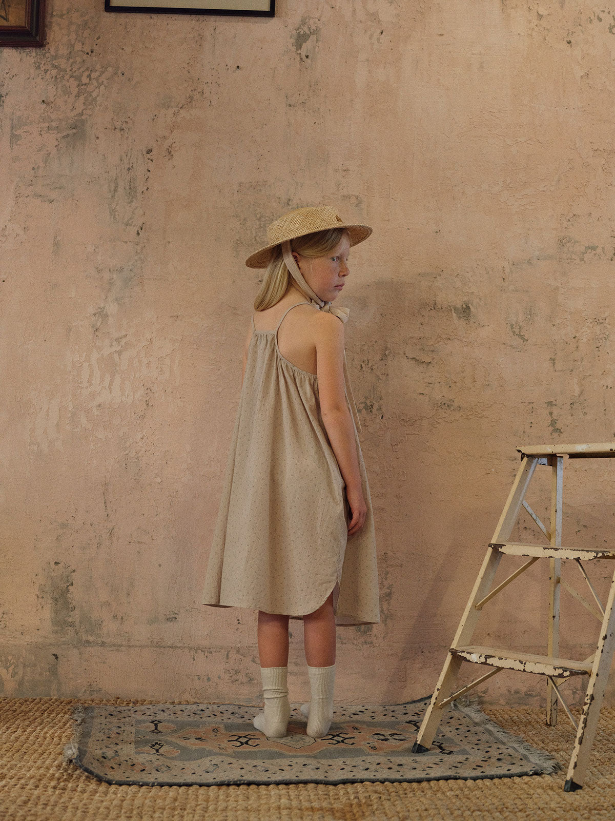 Calm Dot Camisole Dress - Milky cocoa