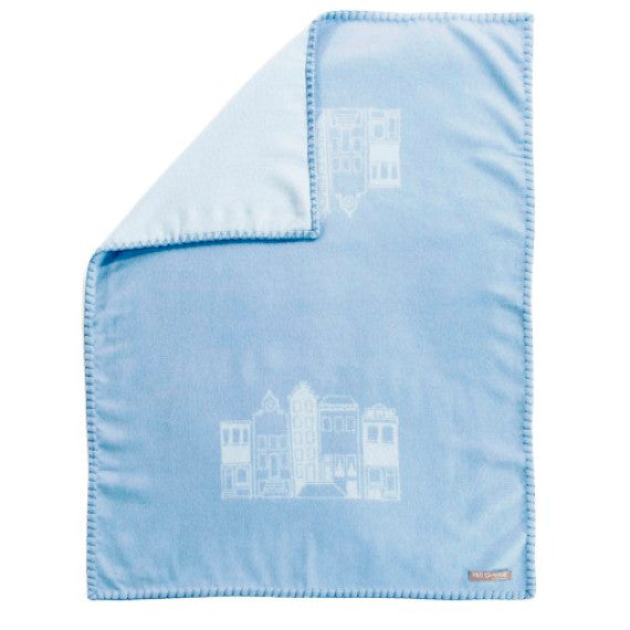 Mats & Merthe - Blanket Cradle Cashmere Houses (Blue)