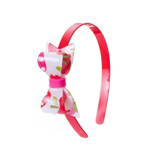 Fat Bow Strawberry Print Headband