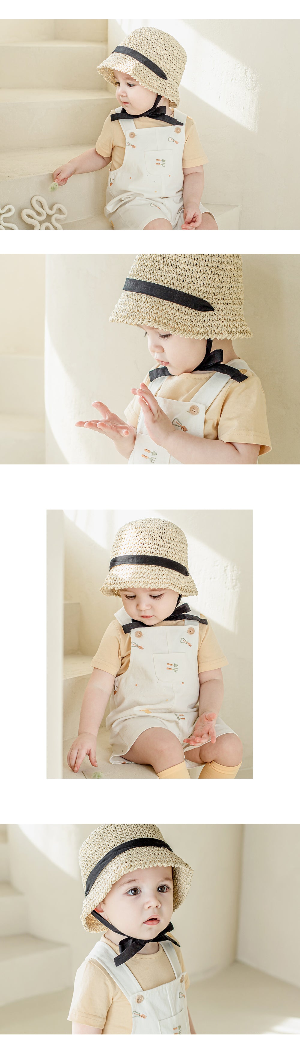 Torry straw baby hat