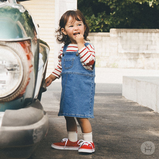 Adore denim baby one-piece
