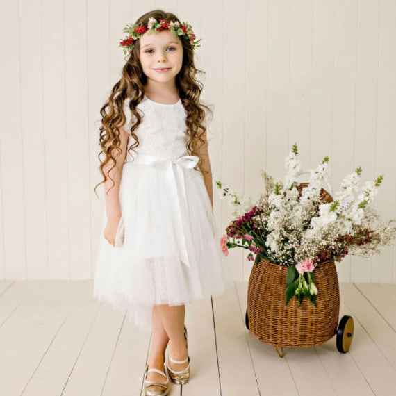 Libby Lace S/S Tutu Dress - Elegant Dress for Special Occasions LaYan Kids CluB Libby Lace S/S Tutu Dress - Elegant Dress for Special Occasions LaYan Kids CluB