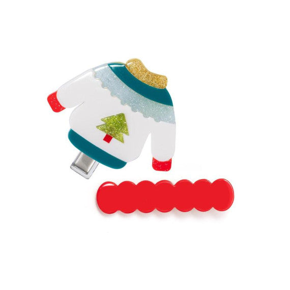 Xmas Sweater Red Alligator Clip