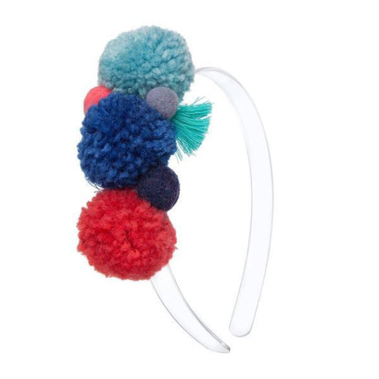 Multi-Pompom Headband