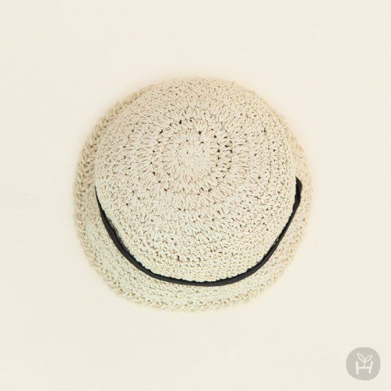 Torry straw baby hat