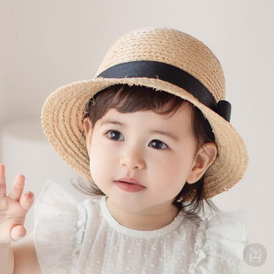 Sopia baby straw cloche hat