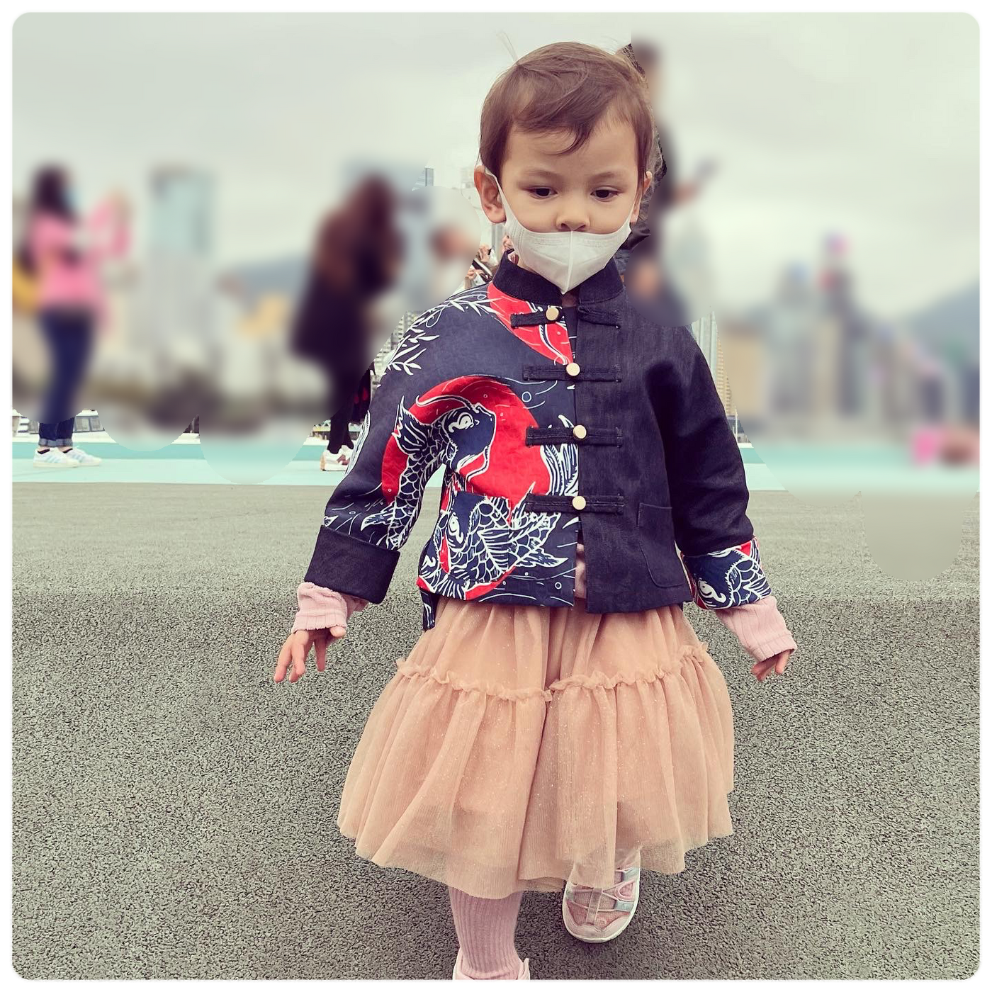 JoJo Kids Goldfish Denim Oriental Jacket