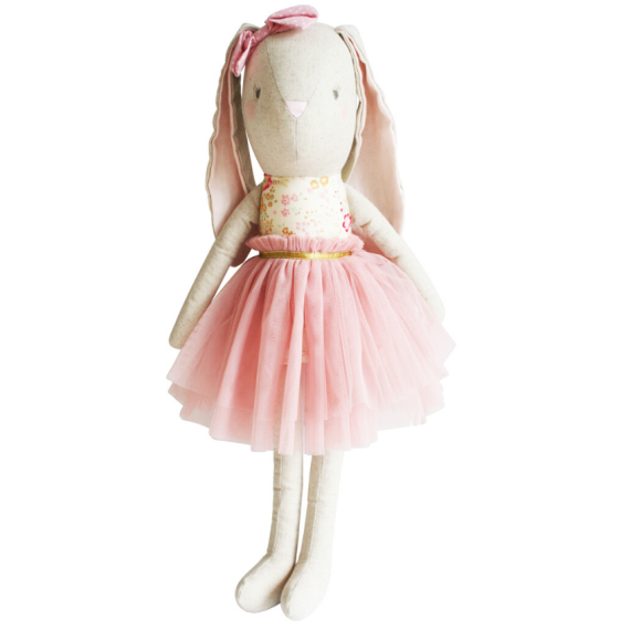 Linen Pearl Cuddle Bunny 55cm - Blush Pink