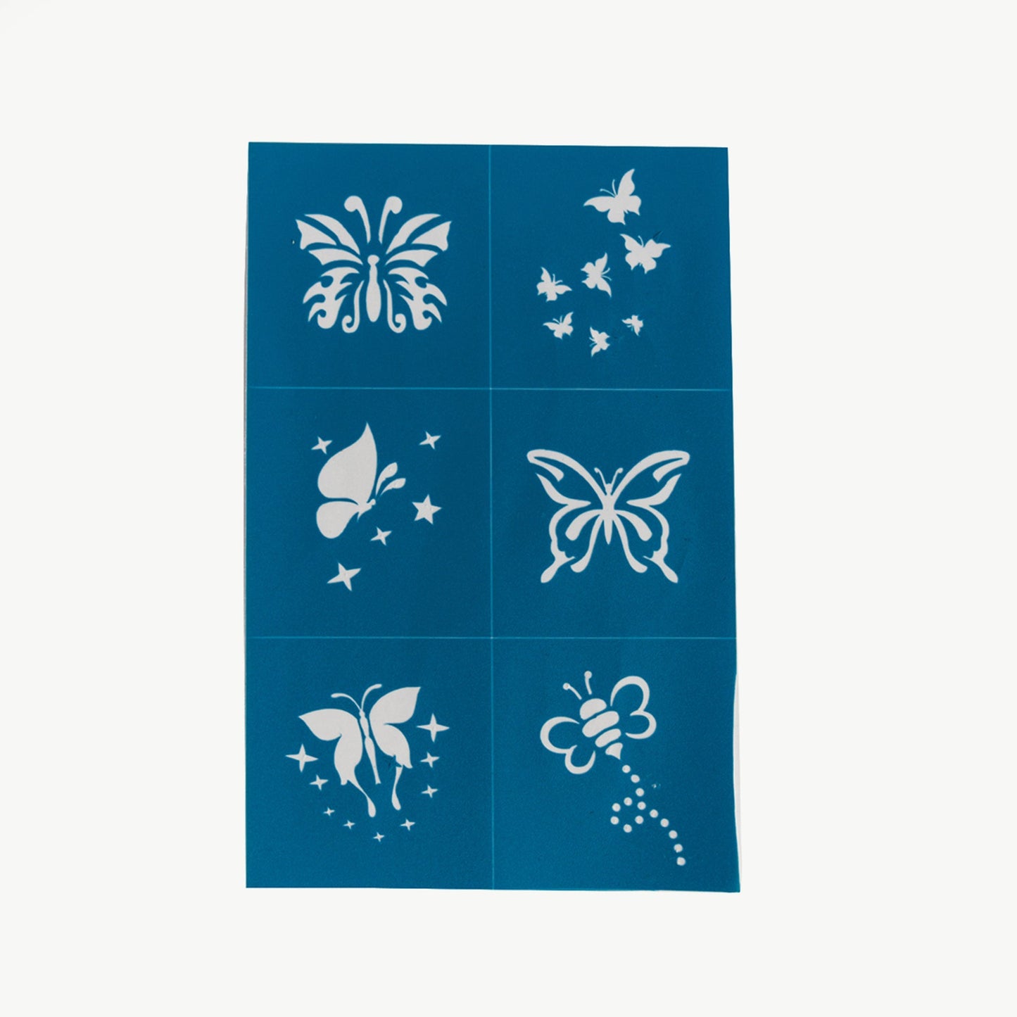Reusable Adhesive Face Paint & Makeup Stencils - Teal
