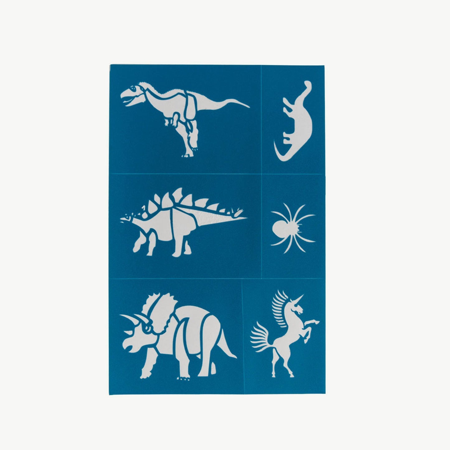 Reusable Adhesive Face Paint & Makeup Stencils - Teal