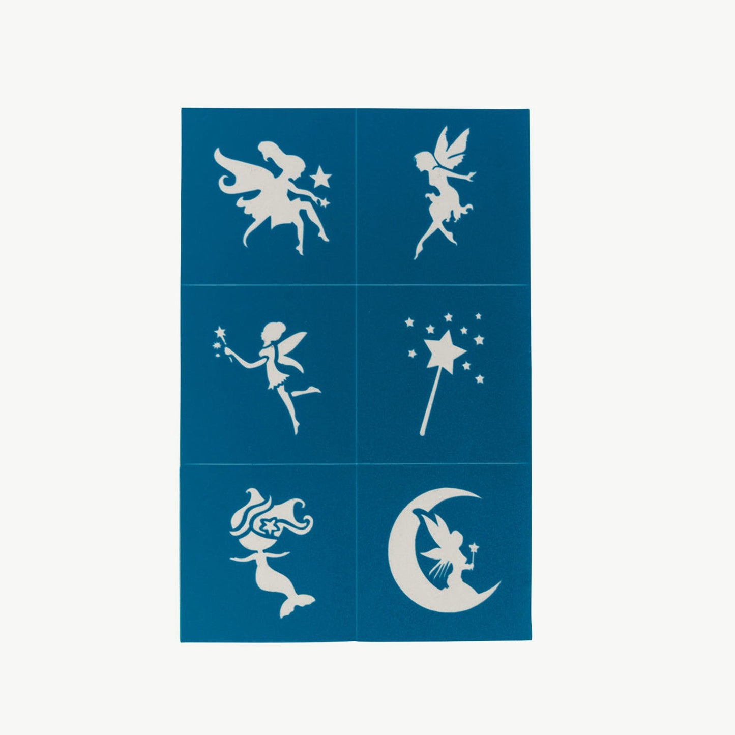 Reusable Adhesive Face Paint & Makeup Stencils - Teal