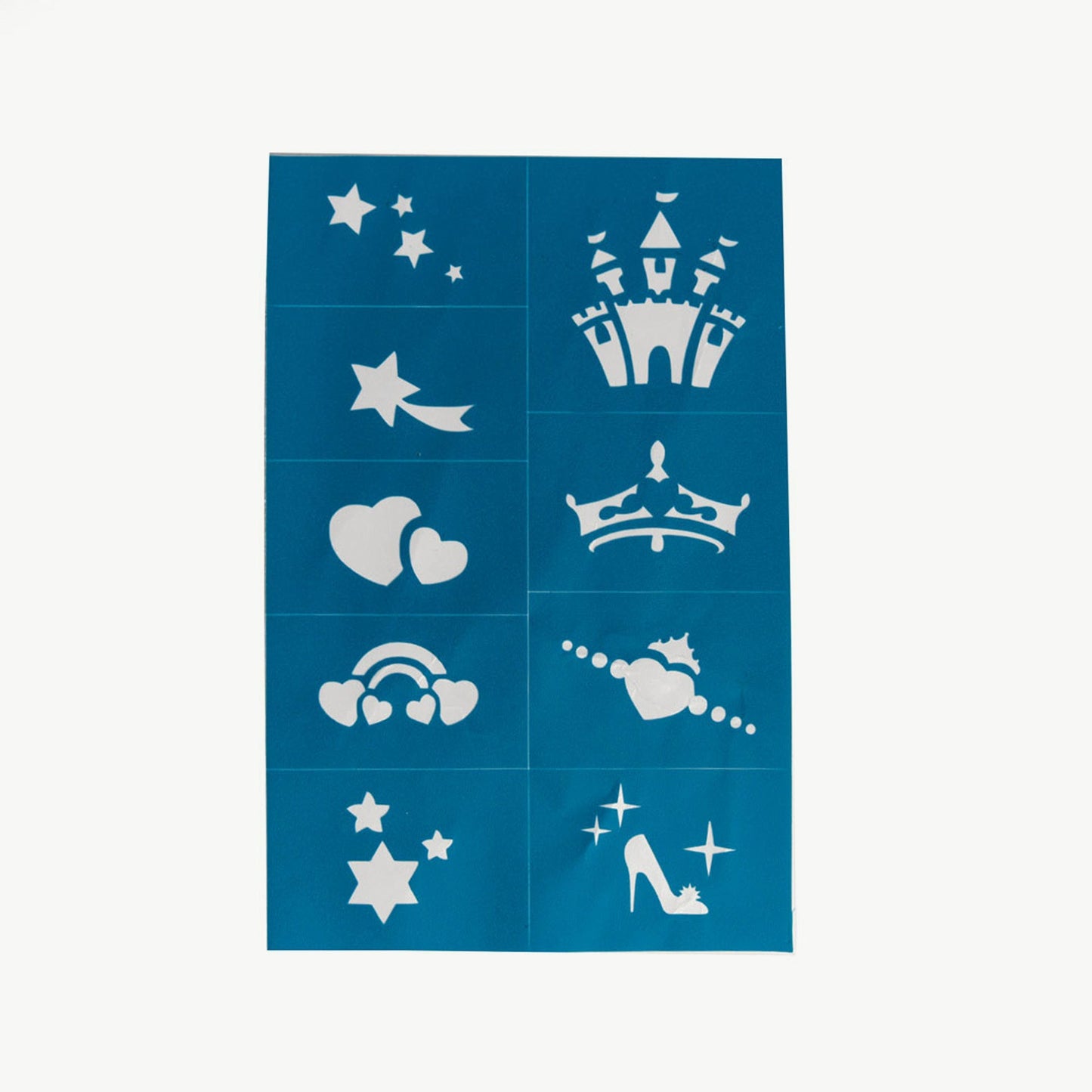 Reusable Adhesive Face Paint & Makeup Stencils - Teal