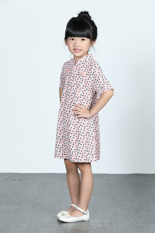 BAMBI Polka Dot Cheongsam (Baby Pink)