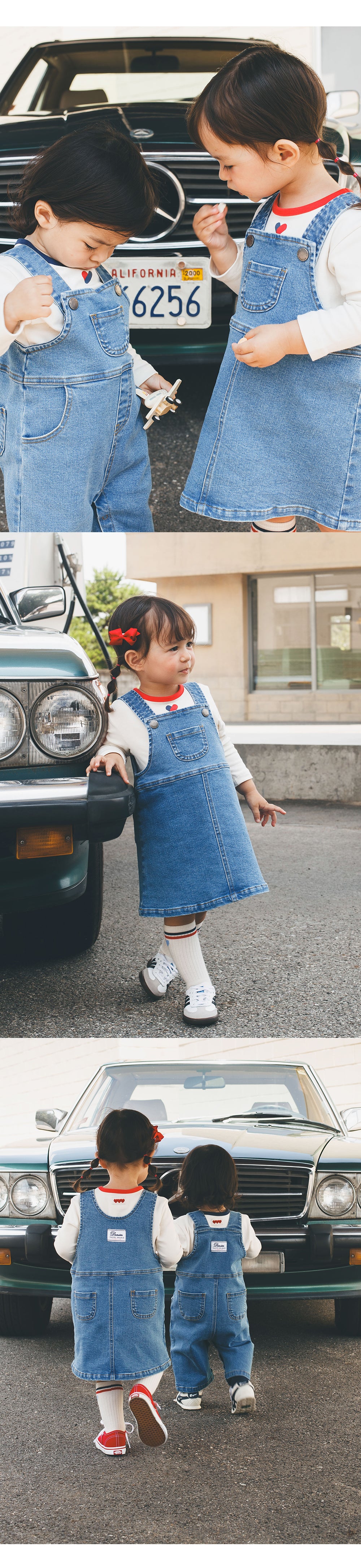Adore denim baby one-piece