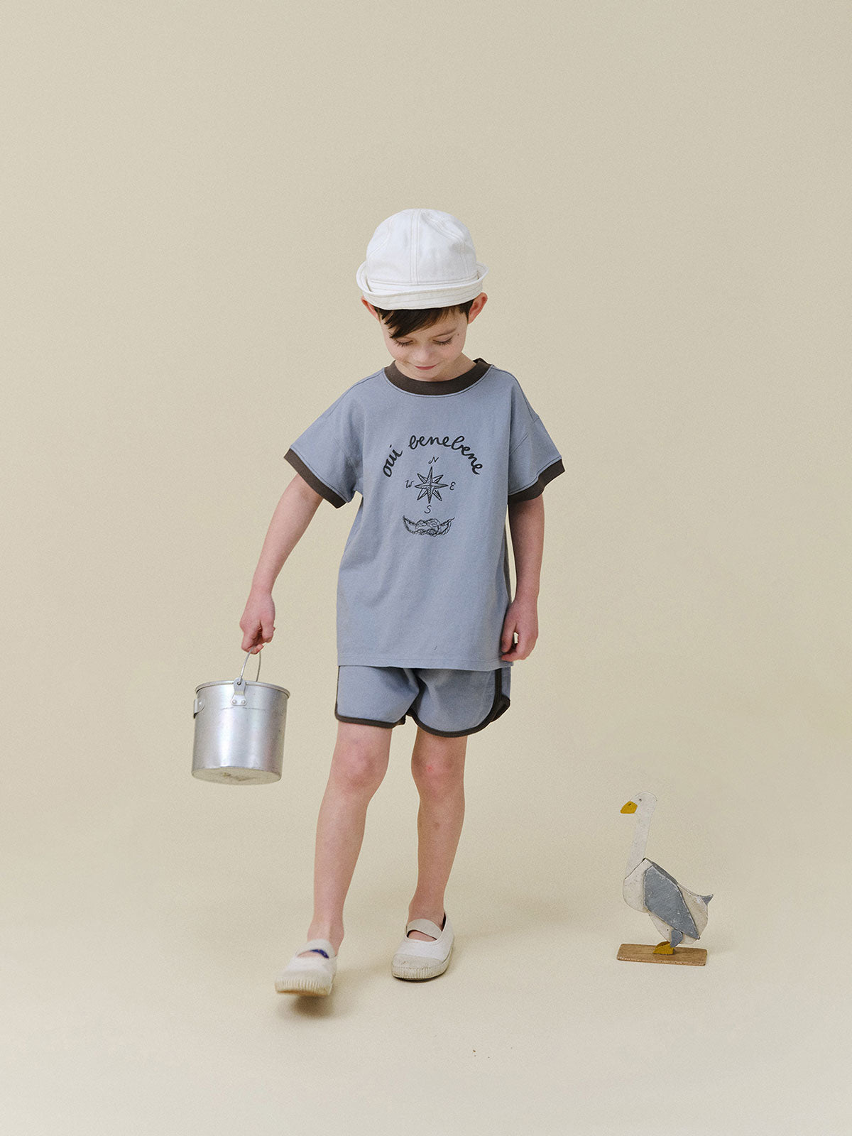 Marine T-shirt Grayish Blue