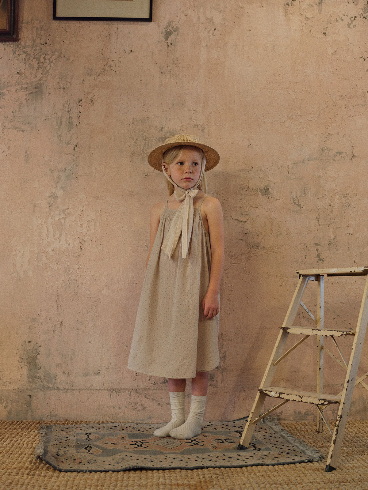 Calm Dot Camisole Dress - Milky cocoa