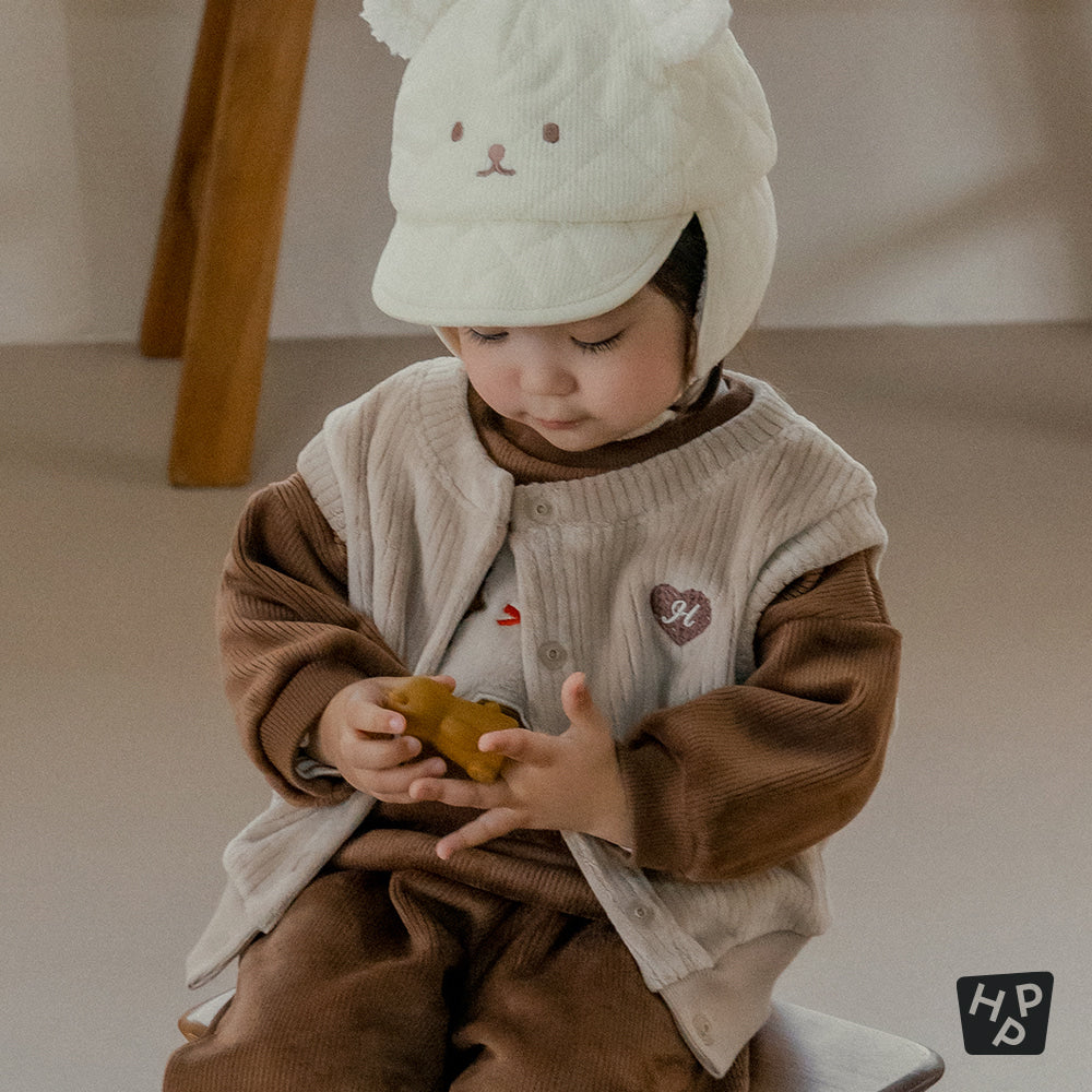 Bubbly double velour vest