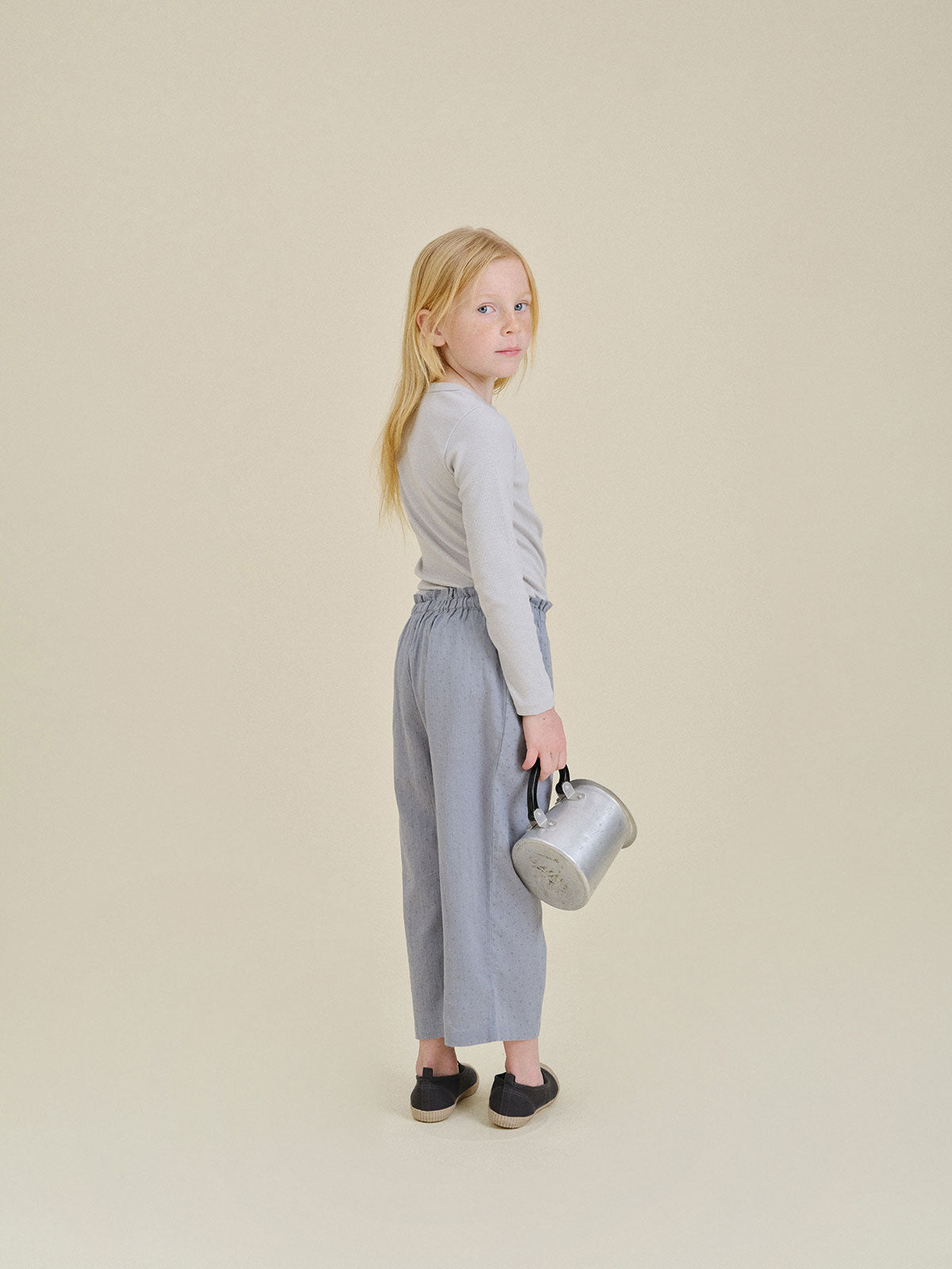 Calm Dot Frill PT - Grayish Blue