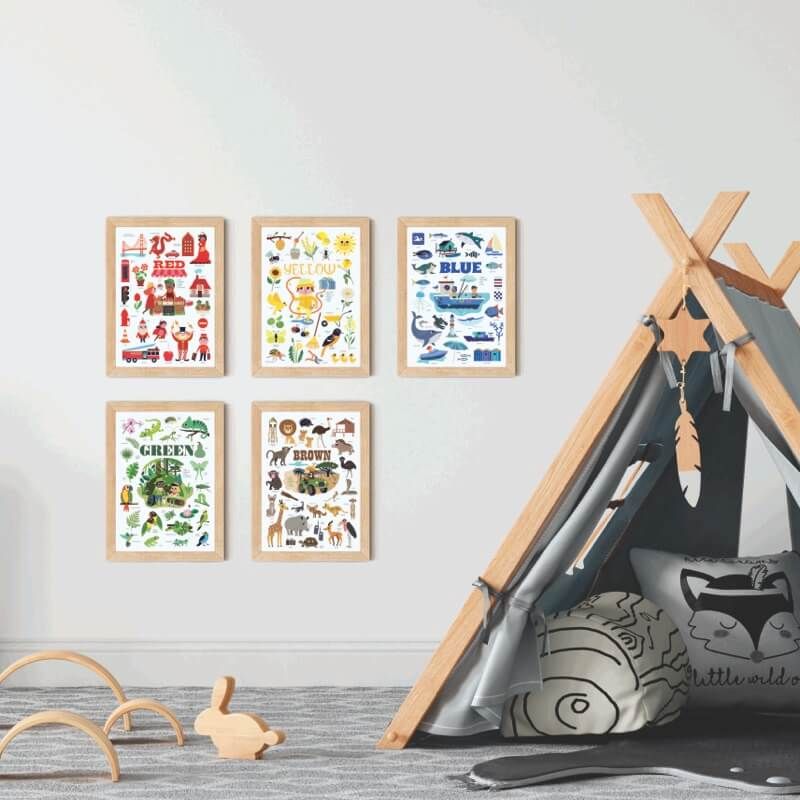 Poppik - Stickers Mini Poster + 26 Stickers The Sea – Blue (3-8 years)