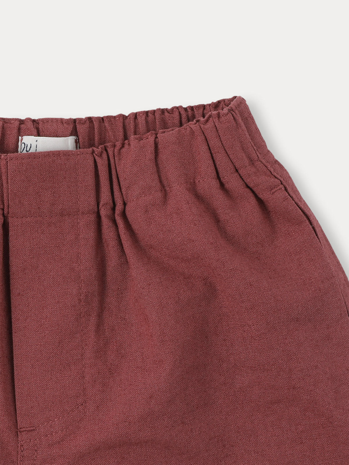 Cotton Linen Half PT - Brick