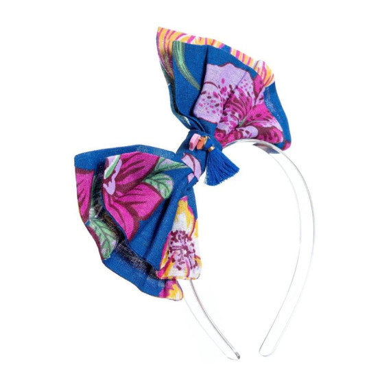 Printed Fabric Bow Headband