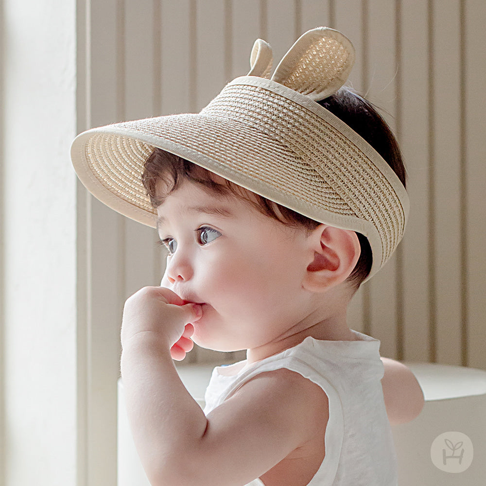 Rabbit straw sun cap