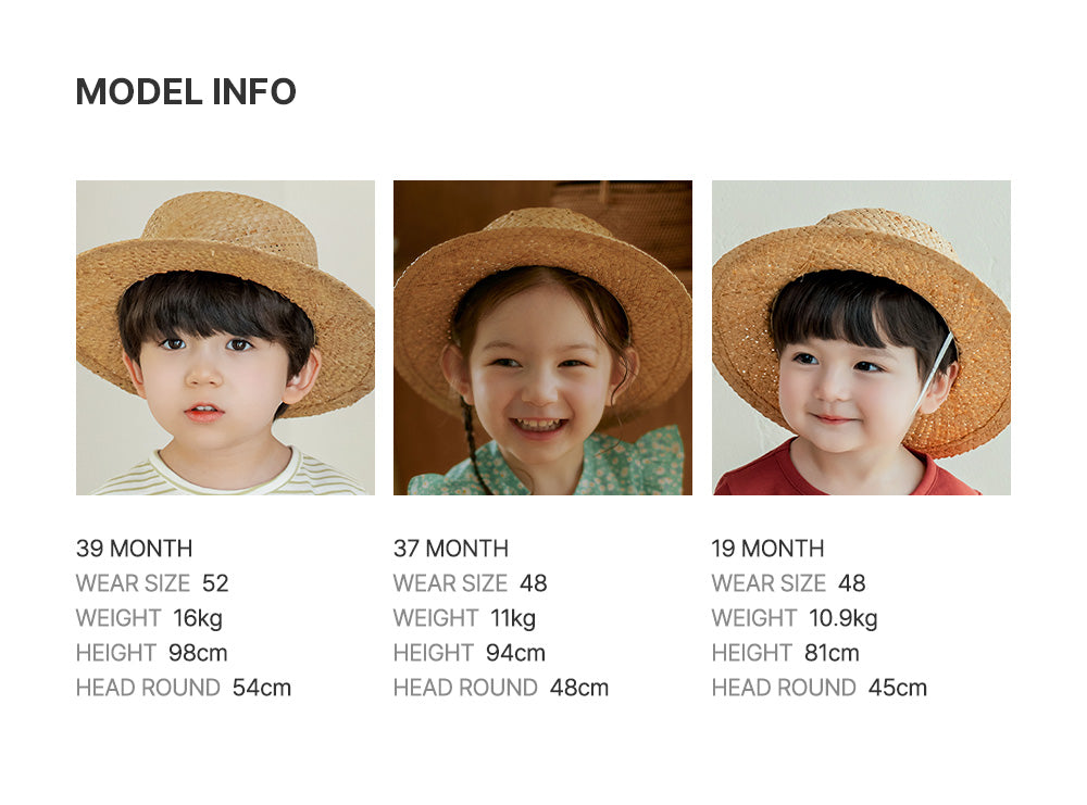 Deline Baby Raffia Panama Hat
