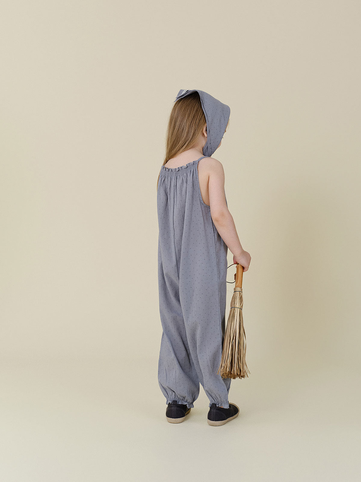 Calm Dot Jumpsuit - Grayish Blue