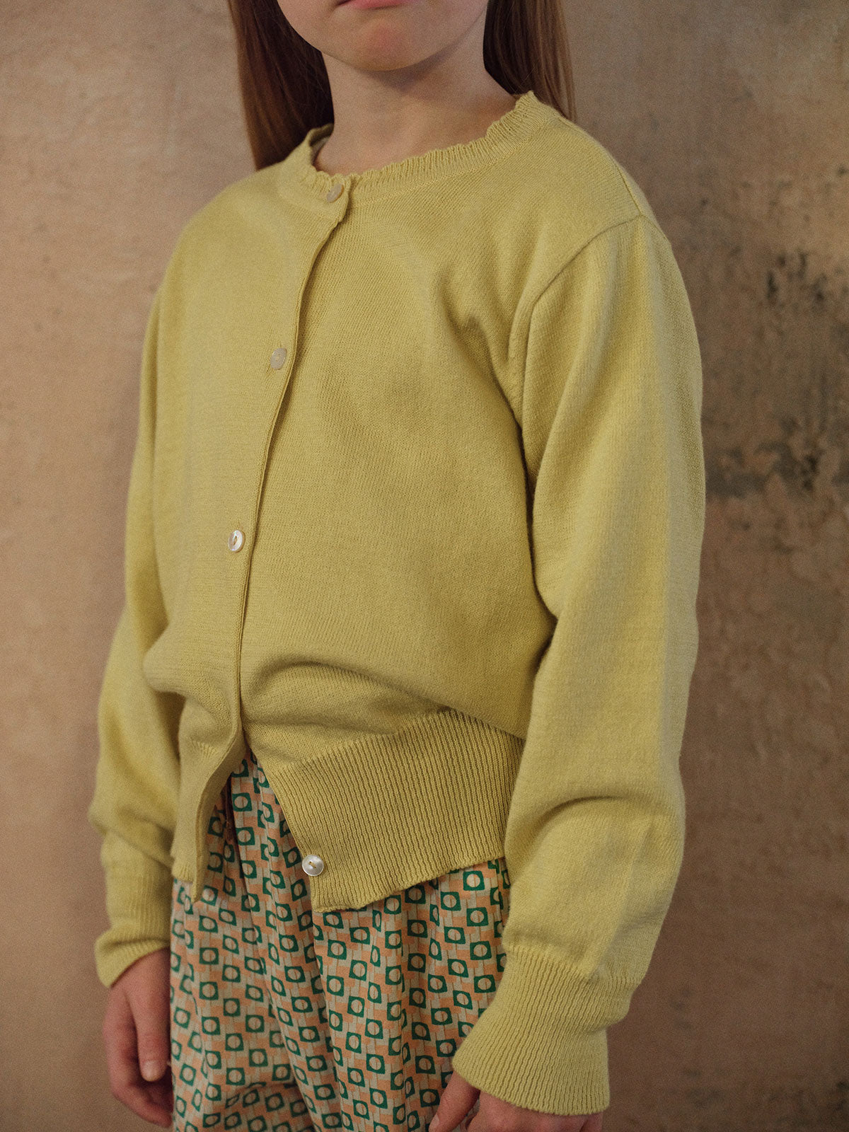 Meriel Knit Cardigan - Dusty Yellow