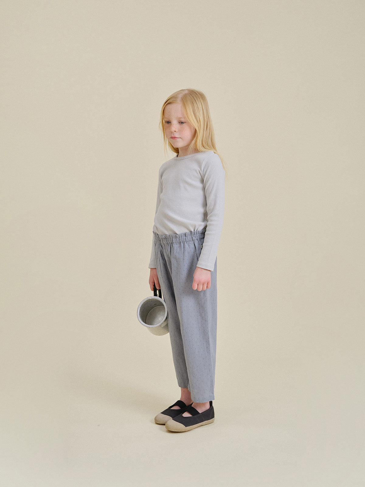 Calm Dot Frill PT - Grayish Blue
